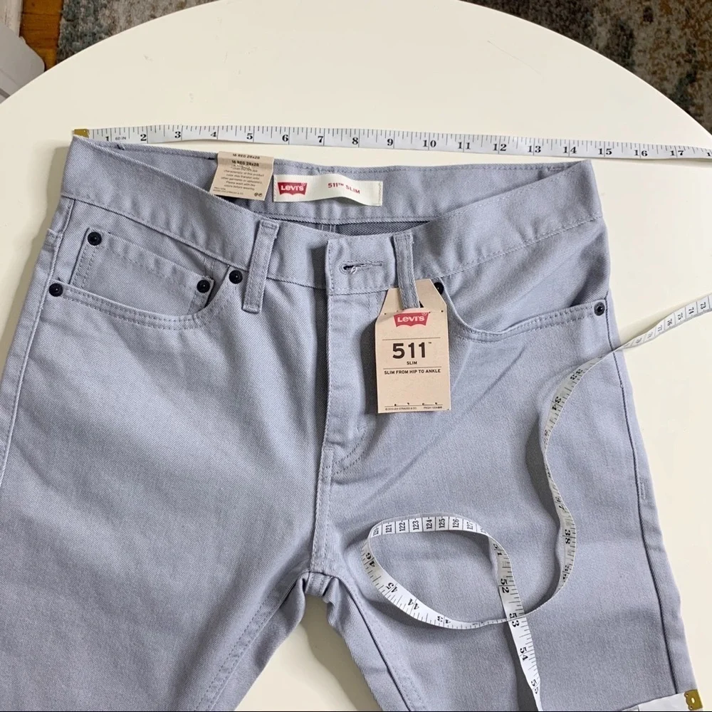 Levi’s 511 Men’s Skinny Fit Jean Gray Silver 28x29 New